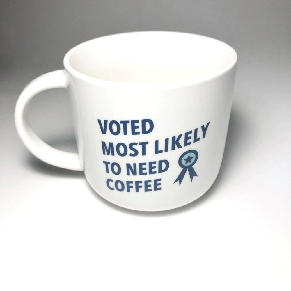 Threshold "Voted Most Likely to Need Coffee" Mug
